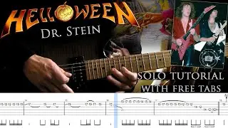 Helloween - Dr. Stein guitar solos lesson (with tablatures and backing tracks)