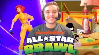 April O'Neal is in a FIGHTING GAME! CatDog HITBOX!? Nickelodeon All Star Brawl Reveal Reaction!