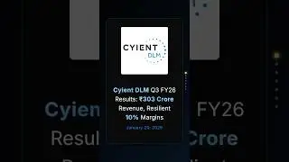 Результаты Cyient DLM за 3 квартал 2026 финансового года: выручка 303 крор рупий, устойчивая рент...