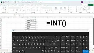How to round a number down to the nearest integer with INT function in Excel