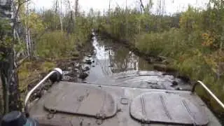 II - Едем на танкетке по лесу. Going through the woods on a tankette