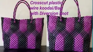 2 colour plastic wire koodai, Crosscut plastic wire bag,3 roll plstic wire bag,with Diversion knot