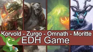 Korvold vs Zurgo vs Omnath vs Moritte EDH / CMDR game play for Magic: The Gathering
