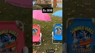 Rs 80$ Beach Chair, Durable Polyester Fabric, Ideal for Festivals and Special Occasions #beachvibes
