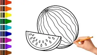 Cara Menggambar Buah Semangka