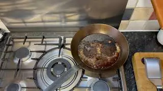 Cleaning a Carbon Steel Pan