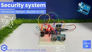🚨Ultrasonic Sensor distance based Security System using Buzzer & LED💡Arduino UNO Project 
