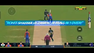 Rohit Sharma&rsquo;s Epic Finish! 🏏 |1 Over 16 Runs Challenge vs Adam Zampa | Real Cricket Gameplay #viral