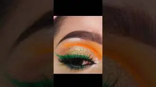 Indian flag inspired eye makeup ✨❤️
