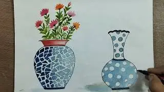 Flower pot painting #art class #online art