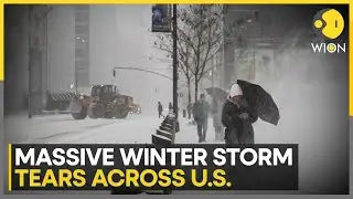 Snow Blankets New York's Times Square; 800,000 People Left Without Power | WION News