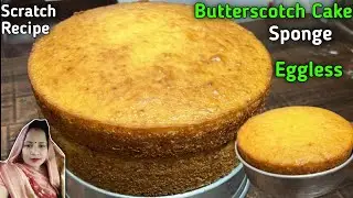 Butterscotch cake sponge 2 kg scratch recipe/ How to make butterscotch cake sponge 