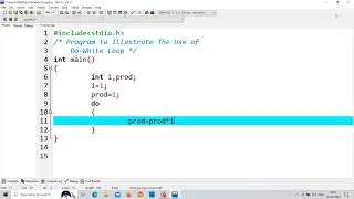 Program To illustrate Do-While Loop #coding #clanguage #youtube #goldencodes #loops