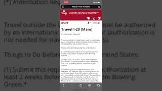 How to request a travel i20 in iStart