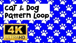 Free 4K Cat & Dog Pattern Loop Background | Cute Paw Print #cat #dog