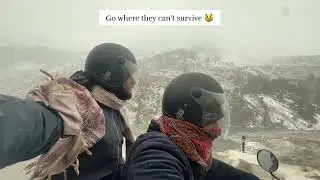 Peace over people. Always. 🏔️🥶#Manali #Himachal #SnowRide #BikerLife #TravelReels #India #Adventure 