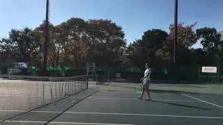 Jamie Loeb practice before the doubles final 2 - Ando Securities Open Tokyo 2016