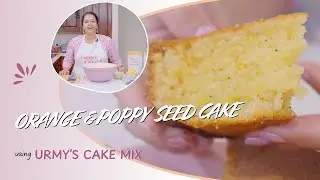 How to make an Orange and Poppy seed cake with Urmy&rsquo;s Egg Free Butter Cake Mix