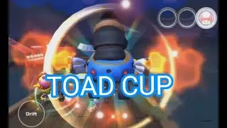 Toad cup and snes Rainbow Road R and mariokart tour