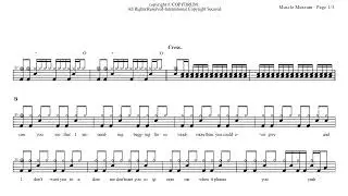 Muse-Muscle Museum | Drum Score, Drum Sheet Music