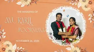 The Wedding Of Murarji And Poornima Part 2 @JLM Central Church  #marriage #weddingvideo
