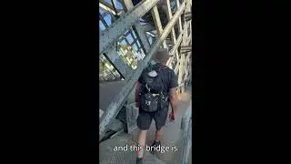 Crossing the Valenca Portugal Bridge into Spain.