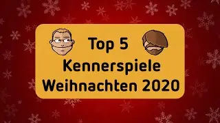 Top 5 Kennerspiele - Brettspiele - Geschenktipps zu Weihnachten 2020