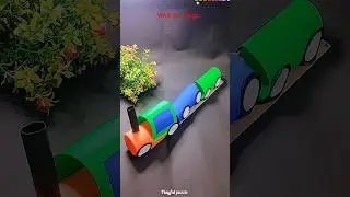 Diy paper train easy kids craft🚂🪀😨#shorts #youtubeshorts #trending #funny #comedy #craft #diy #kids