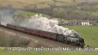 SR 34067 Battle Britain Class Heads the 1st Winter Cumbrian Mountain Express 2026