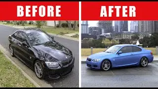 I wrapped my E92 335is matte metallic blue (3M)