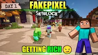 Rich in fakepixel best way to earn money | how to play fakepixel in pojav | daily video challenge