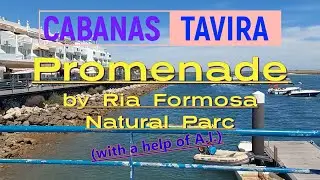 CABANAS DE TAVIRA (Algarve Portugal) walking tour on the wooden boardwalk by Ria Formosa 5/2023 HD