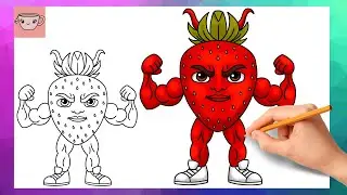 Как нарисовать клубнику ля-ля-ля | Итальянское животное-гнилушка | Урок рисования