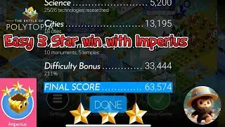 The Battle of Polytopia - Perfection Easy 3 star using Imperius in Apple Arcade