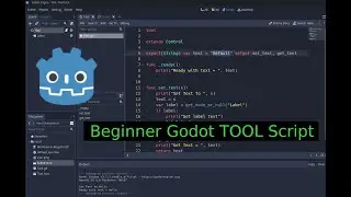 Beginner's guide to Godot Tool Scripts
