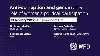 Anti-corruption and gender: the role of women&rsquo;s political participation