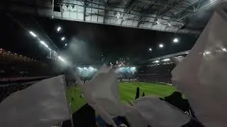 Pierwsza oprawa Wisły .  Wisła Kraków - Ruch Chorzów 05.10.2025   Widok z sektora G5