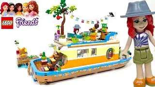 Big LEGO Friends 41702 Canal Houseboat Review Speed Build