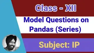 Model questions on Pandas (Series)  [Class 12 - Informatics Practices ]