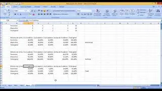 Tabulação parte 3 - Tabela dinâmica Excel - Cruzamento de dados - Dados