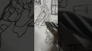 scenery drawing#sketch #pen art#society#building#ayushman #ayushman pandey draws