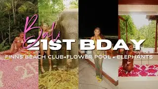 my 21st birthday trip to BALI! | part 2: flower pool,elephant park, shopping, finns beach club 