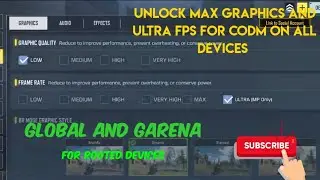 Unlock Max Graphics and Ultra Fps in Codm for All Devices | No ban | Rooted Devices | No virtual