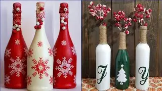 Бюджетные идеи по переработке бутылок для рождественских украшений #сделайсам #украшение #идеи