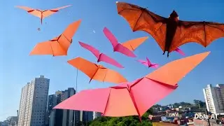 Avião de Papel Brasil vs Paraguai: Como Fazer o Melhor o Incrível Origami de Morcego que Bate Asas!