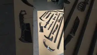 Midnight BLACK MEGA KNIFE SET! #shortsviral