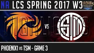 Phoenix1 vs TSM Highlights Game 3 - NA LCS W3D3 Spring 2017 - P1 vs TSM G3