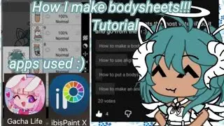 How to make a bodysheet using Ibispaint!! #trending #tiktok #fyp #gacha #gachalife #tutorials 