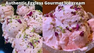 Authentic Eggless Gourmet Ice cream|Rose Gulkand Ice cream |NO EGG| NO condensed Milk| Easy Icecream