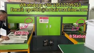 2025 QianBao Hot Selling Machine | Double Station Hot Plate Can Bond XPE EPE Foam